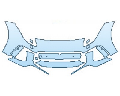 PAINT PROTECTION KIT - 2017 JAGUAR F-TYPE SVR BUMPER WITH WASHERS AND SENSORS - PRECUT PPF CLEAR BRA WRAP