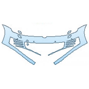 PAINT PROTECTION KIT - 2017 VOLKSWAGEN GOLF 4DR GTI 2.0T SPORT BUMPER WITH WASHERS AND SENSORS (1 PIECE) - PRECUT PPF CLEAR BRA WRAP