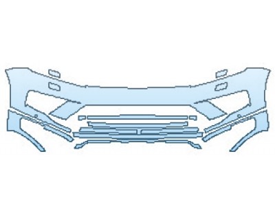 2017 VOLKSWAGEN TOUAREG V6 EXECUTIVE Bumper with Washers And Sensors