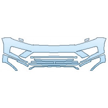 PAINT PROTECTION KIT - 2017 VOLKSWAGEN TOUAREG V6 SPORT BUMPER - PRECUT PPF CLEAR BRA WRAP