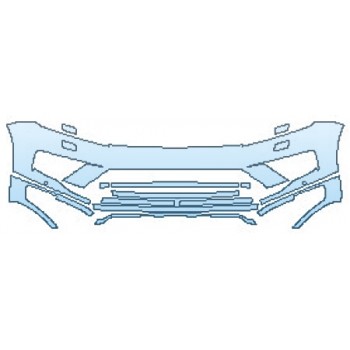 Precut PPF Kit – Clear Bra Paint Protection Film PAINT PROTECTION KIT - 2017 VOLKSWAGEN TOUAREG V6 SPORT BUMPER WITH WASHERS AND SENSORS - PRECUT PPF CLEAR BRA WRAP