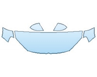 PAINT PROTECTION KIT - 2017 VOLKSWAGEN TOUAREG V6 WOLFSBURG HOOD(24 INCH WRAPPED EDGES) FENDERS MIRRORS - PRECUT PPF CLEAR BRA WRAP