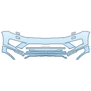 Precut PPF Kit – Clear Bra Paint Protection Film PAINT PROTECTION KIT - 2017 VOLKSWAGEN TOUAREG V6 WOLFSBURG BUMPER WITH WASHERS - PRECUT PPF CLEAR BRA WRAP