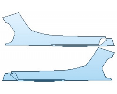 PAINT PROTECTION KIT - 2017 LAMBORGHINI AVENTADOR LP700-4 COUPE ROCKERS - PRECUT PPF CLEAR BRA WRAP