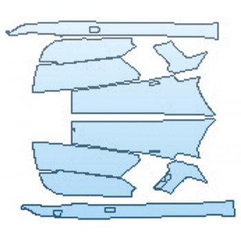 PAINT PROTECTION KIT - 2017 LAMBORGHINI AVENTADOR LP700-4 COUPE FULL INTERIOR DOOR PANELS - PRECUT PPF CLEAR BRA WRAP