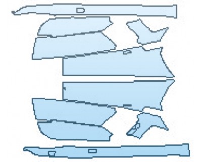 PAINT PROTECTION KIT - 2017 LAMBORGHINI AVENTADOR LP700-4 COUPE FULL INTERIOR DOOR PANELS - PRECUT PPF CLEAR BRA WRAP