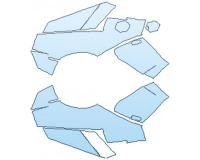 PAINT PROTECTION KIT - 2017 LAMBORGHINI AVENTADOR LP700-4 COUPE FULL REAR QUARTERS - PRECUT PPF CLEAR BRA WRAP