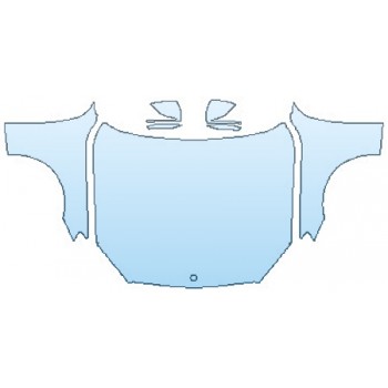 PAINT PROTECTION KIT - 2017 MERCEDES S-CLASS SEDAN S550 4MATIC SPORT FULL HOOD(WRAPPED EDGES) FENDERS MIRRORS - PRECUT PPF CLEAR BRA WRAP