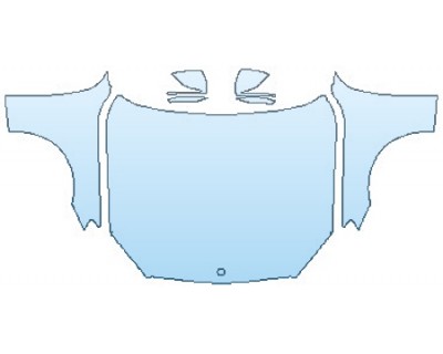 PAINT PROTECTION KIT - 2017 MERCEDES S-CLASS SEDAN S550 4MATIC SPORT FULL HOOD(WRAPPED EDGES) FENDERS MIRRORS - PRECUT PPF CLEAR BRA WRAP