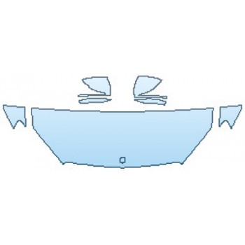 PAINT PROTECTION KIT - 2017 MERCEDES S-CLASS SEDAN S550 BASE HOOD(24 INCH) FENDERS MIRRORS - PRECUT PPF CLEAR BRA WRAP