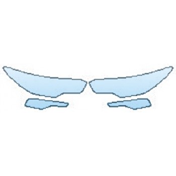 PAINT PROTECTION KIT - 2017 KIA K900 V8 LUXURY HEADLIGHTS FOG LIGHTS - PRECUT PPF CLEAR BRA WRAP