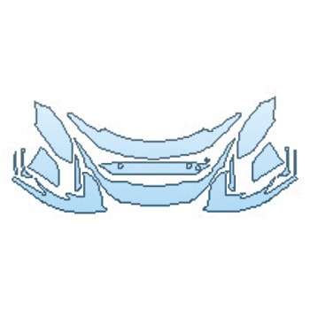 PAINT PROTECTION KIT - 2017 MCLAREN 675LT SPIDER BUMPER WITH SENSORS (WRAPPED EDGES) - PRECUT PPF CLEAR BRA WRAP