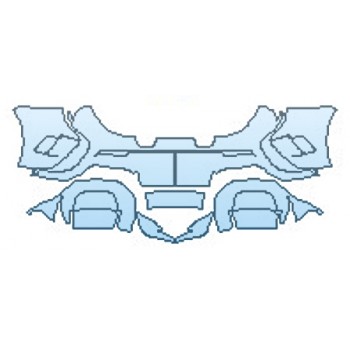 PAINT PROTECTION KIT - 2017 MCLAREN 675LT SPIDER REAR BUMPER AND DIFFUSER (WRAPPED EDGES) - PRECUT PPF CLEAR BRA WRAP