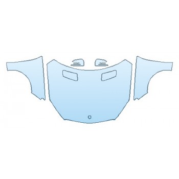 PAINT PROTECTION KIT - 2017 MERCEDES GLE-CLASS SUV GLE350 BASE FULL HOOD (WRAPPED EDGES) FENDERS MIRRORS - PRECUT PPF CLEAR BRA WRAP