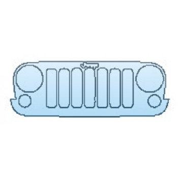 PAINT PROTECTION KIT - 2017 JEEP WRANGLER 75TH ANNIVERSARY EDITION GRILLE WITH EMBLEM - PRECUT PPF CLEAR BRA WRAP
