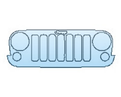 PAINT PROTECTION KIT - 2017 JEEP WRANGLER 75TH ANNIVERSARY EDITION GRILLE WITH EMBLEM - PRECUT PPF CLEAR BRA WRAP