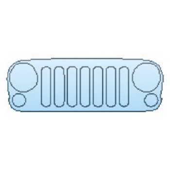 PAINT PROTECTION KIT - 2017 JEEP WRANGLER BIG BEAR GRILLE - PRECUT PPF CLEAR BRA WRAP