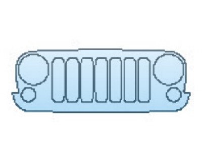 PAINT PROTECTION KIT - 2017 JEEP WRANGLER CHIEF GRILLE - PRECUT PPF CLEAR BRA WRAP