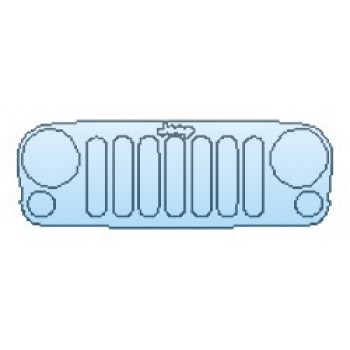 PAINT PROTECTION KIT - 2017 JEEP WRANGLER FREEDOM EDITION GRILLE WITH EMBLEM - PRECUT PPF CLEAR BRA WRAP