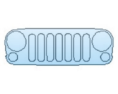 PAINT PROTECTION KIT - 2017 JEEP WRANGLER FREEDOM EDITION GRILLE - PRECUT PPF CLEAR BRA WRAP