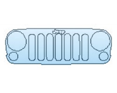 PAINT PROTECTION KIT - 2017 JEEP WRANGLER RUBICON HARD ROCK GRILLE WITH EMBLEM - PRECUT PPF CLEAR BRA WRAP