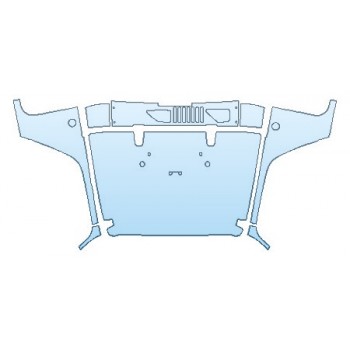 PAINT PROTECTION KIT - 2017 JEEP WRANGLER SAHARA FULL HOOD (WRAPPED EDGES) - PRECUT PPF CLEAR BRA WRAP