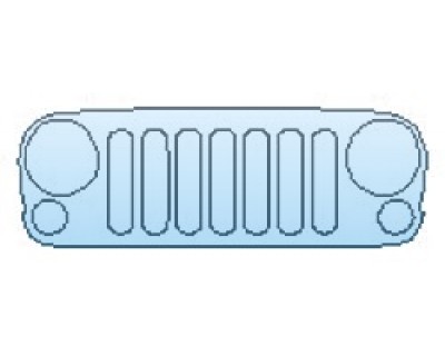 PAINT PROTECTION KIT - 2017 JEEP WRANGLER SAHARA GRILLE - PRECUT PPF CLEAR BRA WRAP