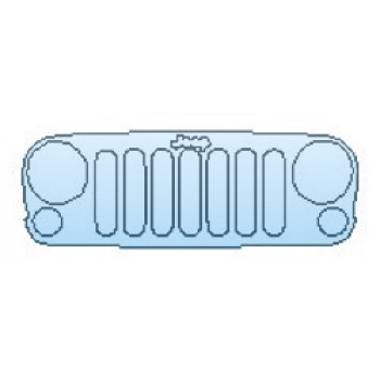 PAINT PROTECTION KIT - 2017 JEEP WRANGLER SPORT GRILLE WITH EMBLEM - PRECUT PPF CLEAR BRA WRAP
