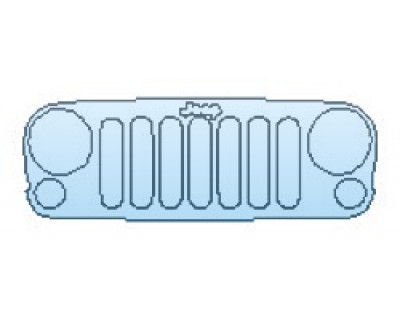 PAINT PROTECTION KIT - 2017 JEEP WRANGLER SPORT S GRILLE WITH EMBLEM - PRECUT PPF CLEAR BRA WRAP