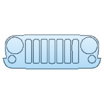 PAINT PROTECTION KIT - 2017 JEEP WRANGLER UNLIMITED 75TH ANNIVERSARY EDITION GRILLE - PRECUT PPF CLEAR BRA WRAP