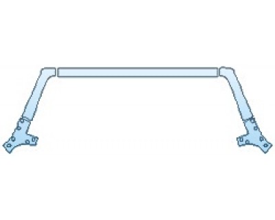 PAINT PROTECTION KIT - 2017 JEEP WRANGLER UNLIMITED BIG BEAR ROOF A-PILLARS - PRECUT PPF CLEAR BRA WRAP