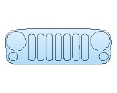 PAINT PROTECTION KIT - 2017 JEEP WRANGLER UNLIMITED FREEDOM EDITION GRILLE - PRECUT PPF CLEAR BRA WRAP