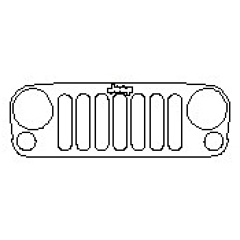 2017 JEEP WRANGLER UNLIMITED SAHARA Grille With Emblem