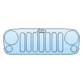 PAINT PROTECTION KIT - 2017 JEEP WRANGLER UNLIMITED SAHARA GRILLE WITH EMBLEM - PRECUT PPF CLEAR BRA WRAP