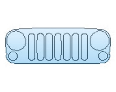PAINT PROTECTION KIT - 2017 JEEP WRANGLER UNLIMITED SPORT GRILLE - PRECUT PPF CLEAR BRA WRAP