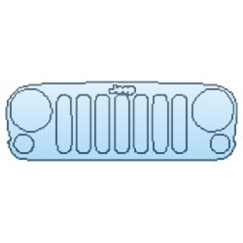PAINT PROTECTION KIT - 2017 JEEP WRANGLER UNLIMITED WILLYS WHEELER GRILLE WITH EMBLEM - PRECUT PPF CLEAR BRA WRAP