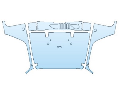 PAINT PROTECTION KIT - 2017 JEEP WRANGLER UNLIMITED WINTER FULL HOOD (WRAPPED EDGES) - PRECUT PPF CLEAR BRA WRAP