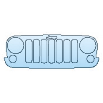 PAINT PROTECTION KIT - 2017 JEEP WRANGLER UNLIMITED WINTER GRILLE WITH EMBLEM - PRECUT PPF CLEAR BRA WRAP