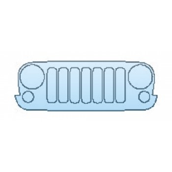 PAINT PROTECTION KIT - 2017 JEEP WRANGLER WINTER GRILLE WITH EMBLEM - PRECUT PPF CLEAR BRA WRAP