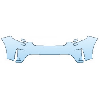 PAINT PROTECTION KIT - 2017 LAND ROVER DISCOVERY HSE BUMPER WITH SENSORS AND WASHERS - PRECUT PPF CLEAR BRA WRAP