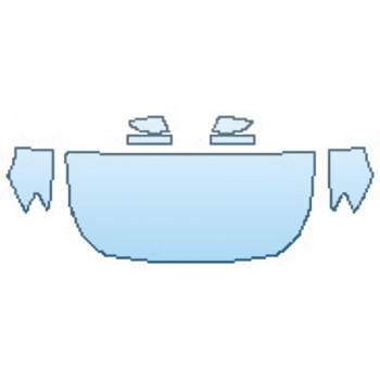 PAINT PROTECTION KIT - 2017 MASERATI QUATTROPORTE GTS GRANLUSSO HOOD (30 INCH WRAPPED EDGES) FENDERS MIRRORS - PRECUT PPF CLEAR BRA WRAP