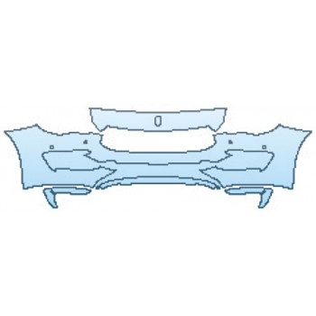 PAINT PROTECTION KIT - 2017 MASERATI QUATTROPORTE GTS GRANSPORT BUMPER WITH SENSORS - PRECUT PPF CLEAR BRA WRAP