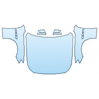 PAINT PROTECTION KIT - 2017 MASERATI QUATTROPORTE S Q4 BASE FULL HOOD (WRAPPED EDGES) FENDERS WITHOUT BADGES MIRRORS - PRECUT PPF CLEAR BRA WRAP