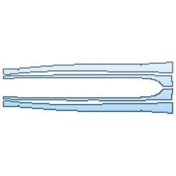 PAINT PROTECTION KIT - 2017 MASERATI QUATTROPORTE S Q4 GRANLUSSO ROCKERS - PRECUT PPF CLEAR BRA WRAP