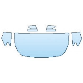 PAINT PROTECTION KIT - 2017 MASERATI QUATTROPORTE S Q4 GRANSPORT HOOD (30 INCH WRAPPED EDGES) FENDERS MIRRORS - PRECUT PPF CLEAR BRA WRAP