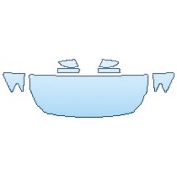 PAINT PROTECTION KIT - 2017 MASERATI QUATTROPORTE S Q4 GRANSPORT HOOD (24 INCH WRAPPED EDGES) FENDERS MIRRORS - PRECUT PPF CLEAR BRA WRAP