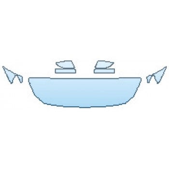 PAINT PROTECTION KIT - 2017 MASERATI QUATTROPORTE S Q4 GRANSPORT HOOD (18 INCH WRAPPED EDGES) FENDERS MIRRORS - PRECUT PPF CLEAR BRA WRAP