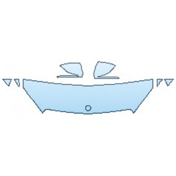 PAINT PROTECTION KIT - 2017 MERCEDES C-CLASS COUPE C300 4MATIC BASE HOOD (18 INCH) FENDERS MIRRORS - PRECUT PPF CLEAR BRA WRAP