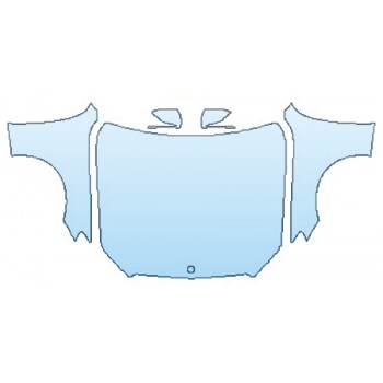 PAINT PROTECTION KIT - 2017 MERCEDES E-CLASS SEDAN E300 4MATIC BASE FULL HOOD (WRAPPED EDGES) FENDERS MIRRORS - PRECUT PPF CLEAR BRA WRAP