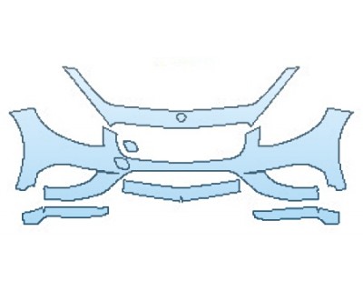 PAINT PROTECTION KIT - 2017 MERCEDES S-CLASS CABRIOLET S550 SPORT BUMPER - PRECUT PPF CLEAR BRA WRAP